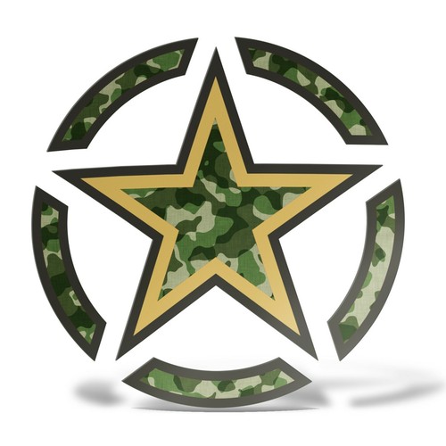 Sticker stella militare - sticker,