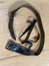 MILIZIA-MVSN-PNF Cinturone nero da ufficiale con spallaccio