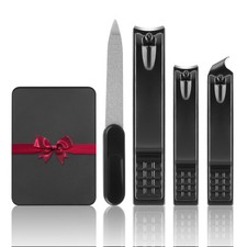 Professionali Tagliaunghie, 3 Pezzi Taglia Unghie in Acciaio Inox con Lima,