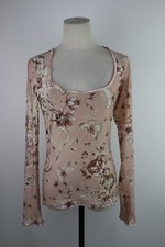 ROBERTO CAVALLI MAGLIA DONNA TG 44 T-SHIRT WOMAN ITALY VINTAGE LOGO NYLON