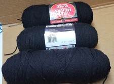 Red Heart Super Saver x2 completo 1 @ 94% nero 7 oz 364yds 100% acrilico #4 peggiorato