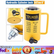 Cric cilindro idraulico 50 tonnellate Ram solido 150 mm/6 pollici corsa singolo effetto nuovo