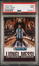PSA 9 Lionel Messi 2023 Foglia #RIB8 Trofei di carte collezionabili rare reimmaginate 1/809