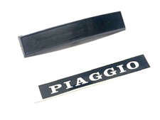 Porta Targhetta Plastica + adesivo Sella Vespa PX 1 serie 125 150 200