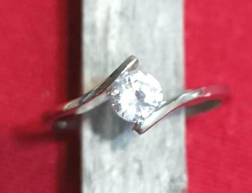 Anello solitario argento 925 - anello,