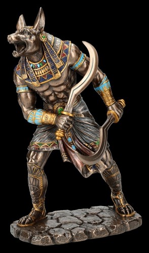Statua anubi con spade - con,