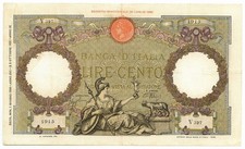 100 LIRE CAPRANESI AQUILA ROMANA TESTINA FASCIO ROMA 01/06/1938 BB+