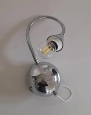 Applique moderna cromata braccio flessibile specchio lampada lettura da parete