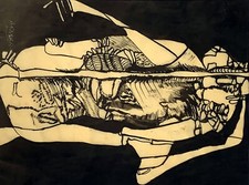 AGENORE FABBRI (1911-1998, Italy) Senza titolo 1980 Inchiostro su carta 24x18