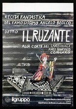 IL RUZANTE poster manifesto Emanuele Luzzati Il Gruppo Cooperativa Teatrale C12