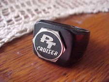 Anello cromato nero - nero, logo