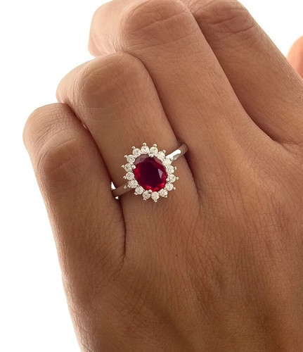 Anello anniversario rubino
