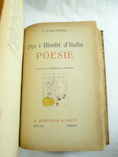 PER I BIMBI D'ITALIA POESIE DISEGNI MUSSINO RAMORINO 1921 LIBRO VECCHIO BAMBINO