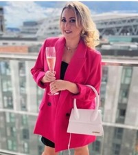 Blazer lungo zara rosa fucsia - rosa,