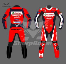 Tuta pelle moto corsa Honda