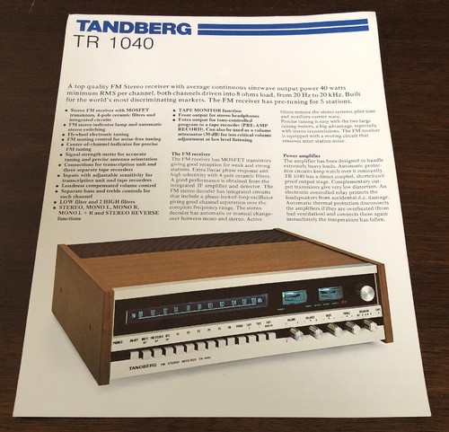 Ricevitore tandberg 1040 - ricevitore, tr