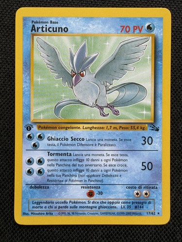 Articuno fossil prima - 17/62,
