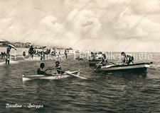 BOVALINO Spiaggia Bagnanti Barche a remi Reggio Calabria Cartolina