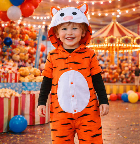 Costume tigre cotone bambini - costume,