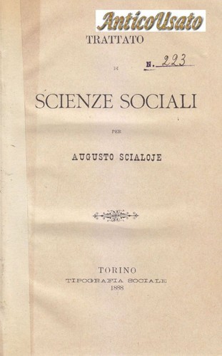 Trattato scienze sociali - trattato,
