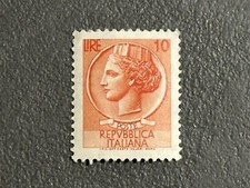 FRANCOBOLLO 10 LIRE REPUBBLICA