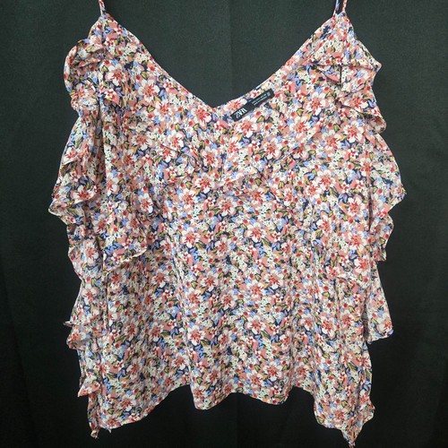 Zara canottiera floreale con