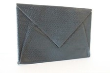 BORSA A BUSTA VINTAGE FENDI ROMA ITALY  IN PELLE BLU LEATHER WOMAN HAND BAG