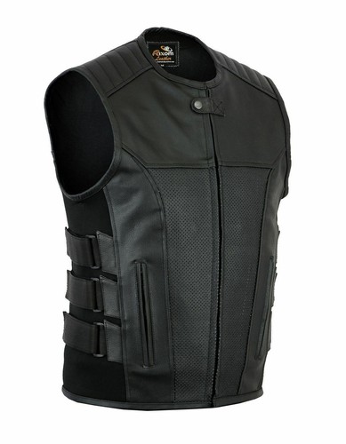 Gilet vera pelle motociclisti - gilet,