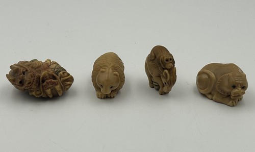 Netsuke miniatura figura - 4x,