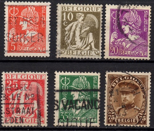 Belgio 1932 336 341 usati - belgio, -336»341-