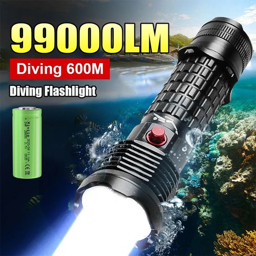 99000lm torcia subacquea 600m - torcia,