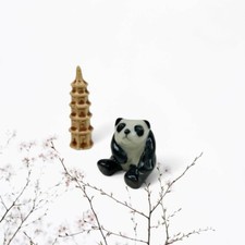 Panda Bear Miniature Ceramic