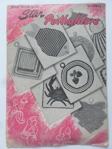 Book star potholders - book,