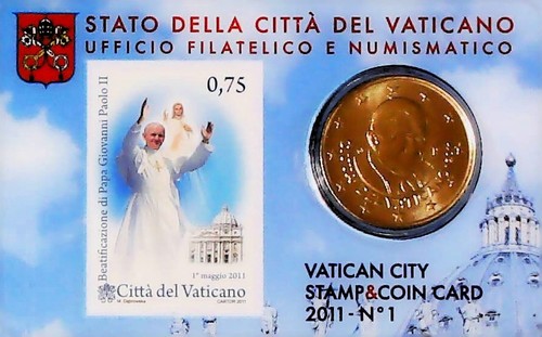 Stamp coin card cent 2011 - card, 50