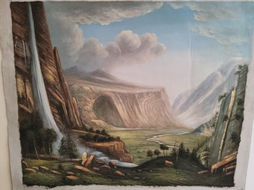 Dipinto paesaggio cascata - , olio