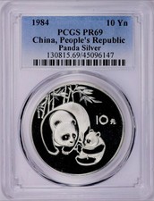 🔥Cina 1984 Argento Panda 10