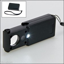 UNA LENTE D'INGRANDIMENTO A LED E LAMPADINA UV 30x E 60x PER MONETE BANCONOTE ..