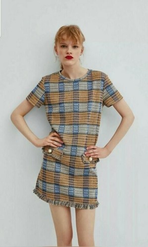 Abito zara look tweed quadri - abito,
