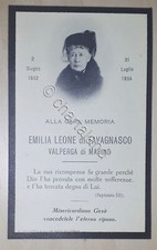 Biglietto Commemorativo - Emilia Leone di Tavagnasco Valperga di Masino - 1934