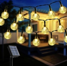 Luci Con Pannello Solare Impermeabili Da Esterno, Catena Luminosa 7M