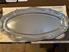 VASSOIO OVALE  CALDERONI F.LLI  SERIE BERNINI 62 x 33 CM INOX 18/10 - COME NUOVO