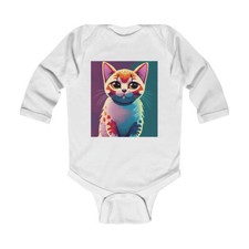 Body Manica Lunga Gatto Carino
