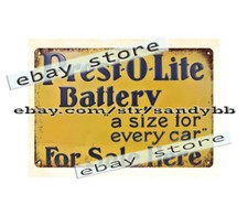 prest o lite batteria auto metallo insegna latta design camera da letto moderna