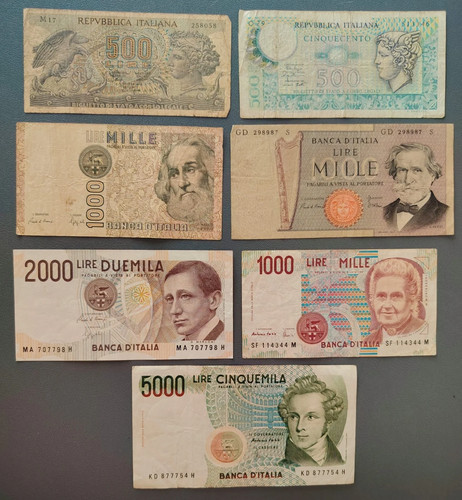 Lotto banconote italiane lire - lotto,