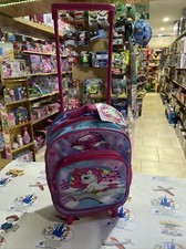 zaino asilo trolley unicorno 2 zip a taschi laterali per borraccie ombrello