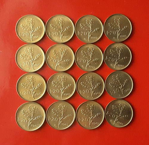 Lotto monete 20 lire - di, da