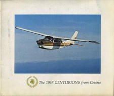 BROCHURE DEPLIANT AEREO CESSNA 1967 CENTURIONS IN INGLESE