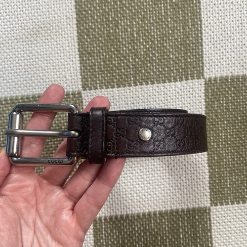 Gucci cintura pelle marrone - cintura,