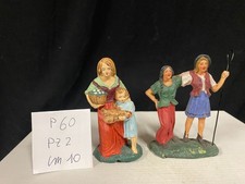 Statuine presepe vintage ion pasta di cartapesta 10 cm