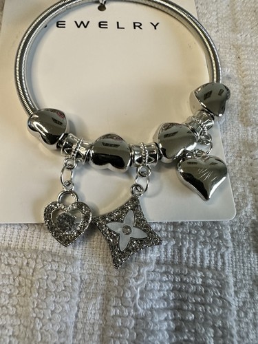 Bracciale charm pendente pave - bracciale,